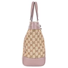 Gucci-Gucci GG Canvas Umhängetasche-Beige