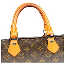 Louis Vuitton-Monograma Louis Vuitton Canvas Speedy 40 Bolsa-Marrom