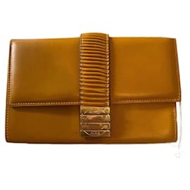 Céline-Clutch-Cognac