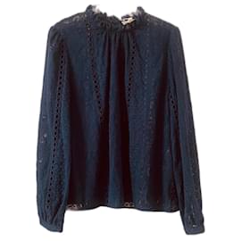 SéZane-Valentine Blouse-Dark blue