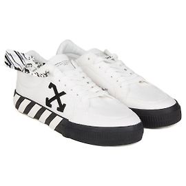 Off White Off-White Low Vulcanized Canvas Sneakers - White Black White