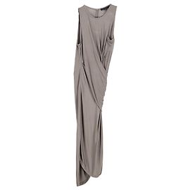 Abito Midi Asimmetrico Alexander Wang in Rayon Verde Verde