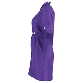 Sandro-Sandro Paris Mini-robe zippée sur le devant en viscose violette-Violet