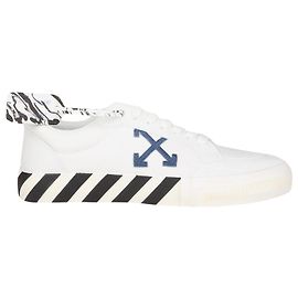 Off White Off-White  Low Vulcanized Eco Canvas Sneakers - White Navy Blue White