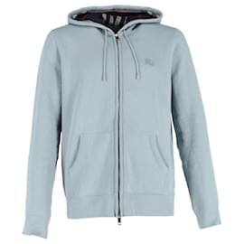 Burberry-Burberry Zipped Hoodie in Turquoise Cotton-Other