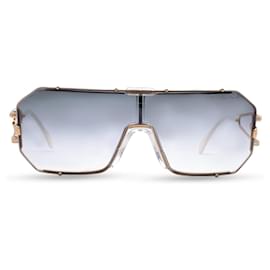 Autre Marque-Gold Metal Sunglasses Mod. 904 Col 97 125 mm with Extra Lens-Golden