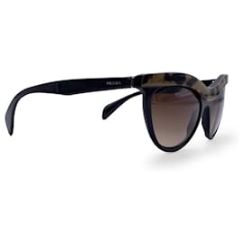 Prada-Black Beige Cat Eye SPR06P Sunglasses 54/19 140mm-Black