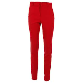 Gucci-Gucci Slim Fit Pants in Red Viscose-Red