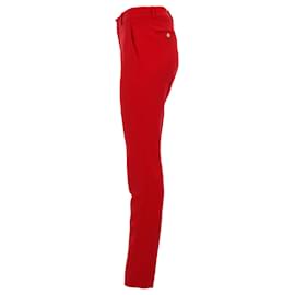 Gucci-Pantalon coupe slim Gucci en viscose rouge-Rouge