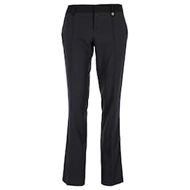 Gucci-Gucci Boot-Cut Trousers in Navy Blue Wool-Blue,Navy blue
