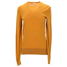 Chloé Pull Chloe Crewneck en laine jaune moutarde Jaune Camel