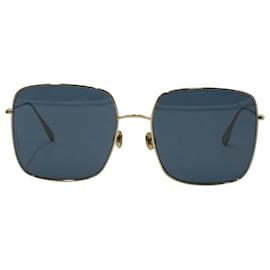 Dior-Dior Square-Framed Sunglasses in Gold Metal-Golden,Metallic