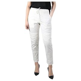 Autre Marque-Pantaloni bianchi con tasca elasticizzata in vita - taglia UK 12-Bianco