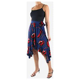 Ba&Sh-Blue printed wrap skirt - size Brand size 1-Blue