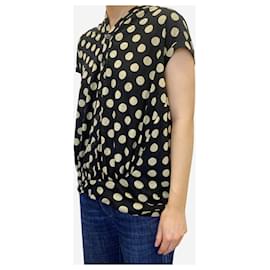 Autre Marque-Black Spotted button up sleeveless top - size M-Other