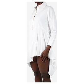 Autre Marque-Weiße langärmlige Bluse mit Knopfleiste und Kragen – Größe XS-Andere