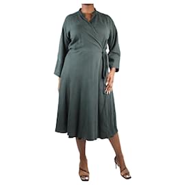 Autre Marque-Green short-sleeved wrap dress - size M-Green