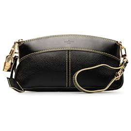 Louis Vuitton-Louis Vuitton Embreagem Suhali Lockit preta-Preto