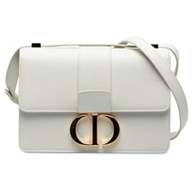 Dior-Dior White 30 Montaigne Flap Bag-White