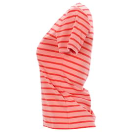 Tommy Hilfiger-Camiseta Tommy Hilfiger de algodón orgánico con cuello en V y corte ajustado para mujer en algodón naranja-Naranja