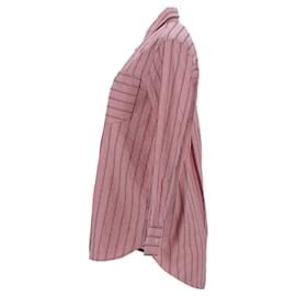 Tommy Hilfiger-Top tejido tipo camisa de manga larga extragrande para mujer-Roja