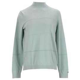 Tommy Hilfiger Jersey De Algodón Orgánico Texturizado En Algodón Verde | Mujer Verde