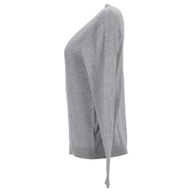 Tommy Hilfiger-Suéter masculino Tommy Hilfiger Regular Fit com gola redonda em algodão cinza-Cinza