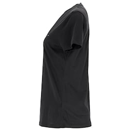 Tommy Hilfiger-Camiseta feminina Tommy Hilfiger Heritage com gola redonda em algodão preto-Preto