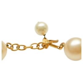 Chanel-Collana di perle finte vintage CHANEL di KARL LAGERFELD, collezione anni '90.-Bianco