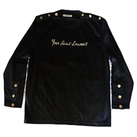 Yves Saint Laurent-Tops-Negro,Dorado