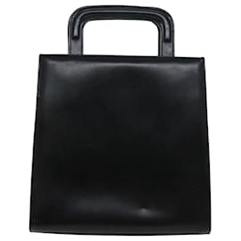 Gucci-GUCCI Bolso de Mano Cuero Negro 001 2058 Auth ac2772-Negro