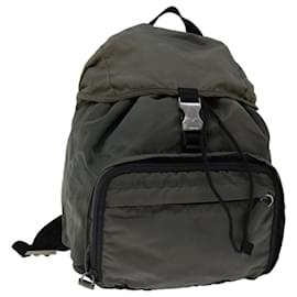Prada-PRADA Backpack Nylon Gray Auth bs12211-Grey