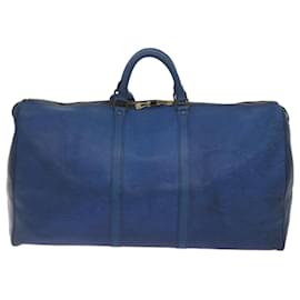 Louis Vuitton-Louis Vuitton Epi Keepall 60 Bolsa Boston Vintage Azul M42945 LV Auth bs12009-Azul