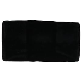 Chanel-CHANEL Cosmetic Pouch Velor Black CC Auth bs11973-Black