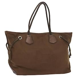 Céline-CELINE Bolso Tote Lona Marrón Auth ep3431-Castaño