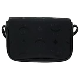 MCM-MCM Vicetos Logogram Shoulder Bag Nylon Black Auth 67103-Black