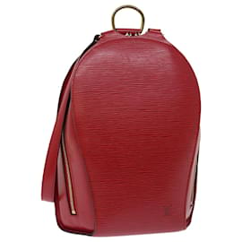Louis Vuitton-LOUIS VUITTON Epi Mabillon Backpack Castilian Red M52237 LV Auth 67142-Other