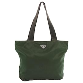 Prada-PRADA Tote Bag Nylon Khaki Auth bs12208-Khaki