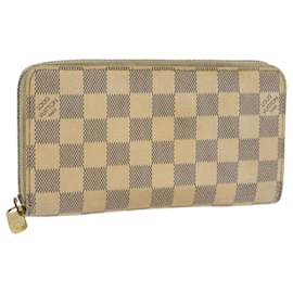 Louis Vuitton-LOUIS VUITTON Damier Azur Zippy Brieftasche Lange Brieftasche N.63503 LV Auth bs12265-Andere