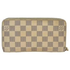 Louis Vuitton-LOUIS VUITTON Damier Azur Zippy Brieftasche Lange Brieftasche N.63503 LV Auth bs12265-Andere