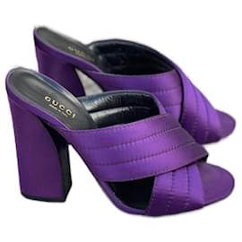 Gucci-GUCCI Sandalias T.UE 38.5 paño-Púrpura