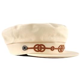 Hermès-HERMES  Hats T.cm 59 cotton-Beige