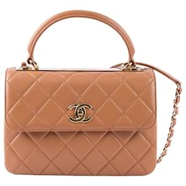 Chanel-CHANEL  Handbags   Leather-Camel