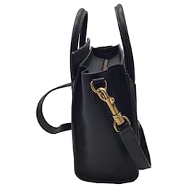 Autre Marque-Celine Black Drummed calf leather Leather Micro Luggage Handbag-Black