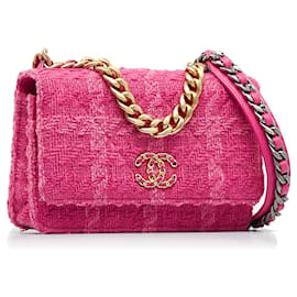 Chanel-CHANEL HandtaschenLeinen-Pink