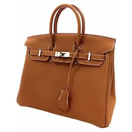 Hermès-HERMES HandbagsLeather-Brown
