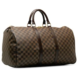 Louis Vuitton-LOUIS VUITTON Travel bagsCloth-Brown