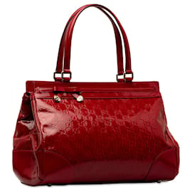 Gucci-Red Gucci Guccissima Mayfair Tote Bag-Red