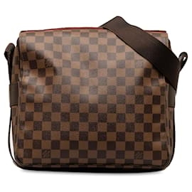 Louis Vuitton-Braune Louis Vuitton Damier Ebene Naviglio Umhängetasche-Braun