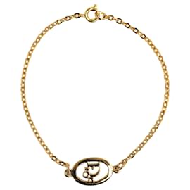 Dior-Goldenes Dior-Logo-Charm-Armband-Golden